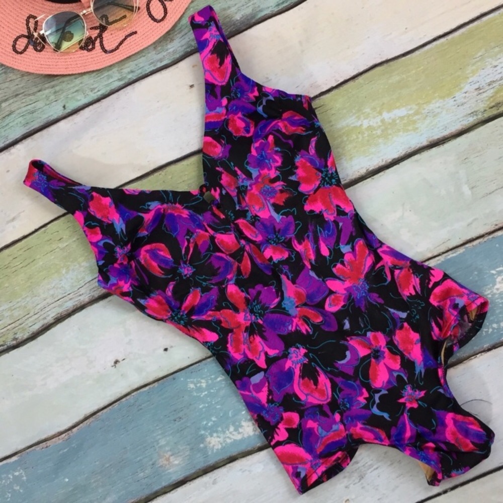 Maxine of Hollywood Midnight Floral swimsuit